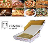 Rectangle Pizza Stone for Crispy Crust - 14"x17" for Oven n Grill with Gift Packaging - Home Baking n Cooking... N2
