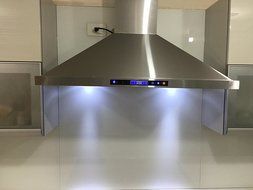 La Cuisine 36" LOH8203-13-GR European Style Wall Mount Stainless Steel Ductless Range Hood Vent W/ Touch Panel...