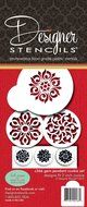 Designer Stencils C566 Three Gem Pendants Cake Stencils Set, Beige/semi-transparent N3