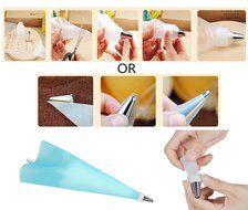 33-Piece Cake Decorating Kit Tips Stainless Steel Icing Tip Set Tools with 2 Silicone Pastry Bags 5 Reusable Couplers... N3