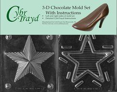 Cybrtrayd C307AB Large Star Pour Box Life of the Party Chocolate Candy Mold Bundle with 2 Molds and Exclusive...