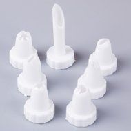 Cake Decorating Tool Set with 8 Nozzles White Cake Nozzles Piping Syringe Baking Supplies N6