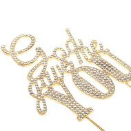 Gold Plated Crystal Rhinestone Letters God Gave Me You Wedding Cake Topper