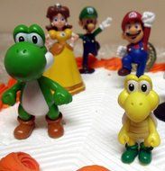 Mario Brothers Birthday Party 22 Piece Mario Birthday Cake Topper Featuring Mario, Luigi, Bullet, Toad, Mushroom... N9