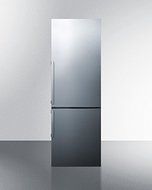 Frost-free ENERGY STAR certified bottom freezer refrigerator in stainless steel with factory installed icemaker N5