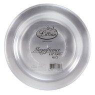 Lillian Tablesettings 40 Count Magnificence Plastic Plates, 7.5", Pearl N4
