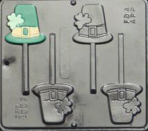 Shamrock Hat Lollipop Chocolate Candy Mold Saint Patricks Day 4006