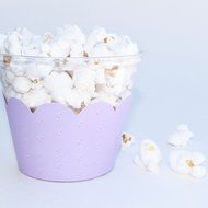 Vintage Tea Party Supplies, Lavender, Pink Cupcake Wrapper Decorations, Confetti Couture, 36 Wraps N2