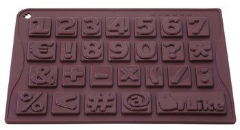 Pavoni CHOCO18S Platinum Silicone Numbers Chocolate Mould, Brown N2