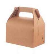 ONE MORE Kraft Paper Take Out Boxes with Handle Brown 12pcs of Pack