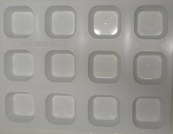 CK Products 49-850 Plastic Square Muffin Pan, White N3