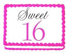 CakeSupplyShop Item#45207 Sweet 16 Edible Frosting Sheet Photo Image Cake Topper