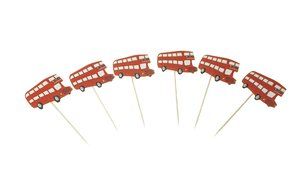 Bilipala 24pcs England Element Cupcake Toppers Picks, Puffy Picks, Cake Decor N6