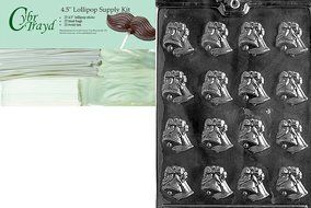 Cybrtrayd W001 Small Bells Chocolate Candy Mold with Exclusive Cybrtrayd Copyrighted Chocolate Molding Instructions N4