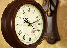 Double Sided Wall Clock Nostalgic French Wall Clock Vintage Nostalgic Wall Decoration French style Wall Clock
