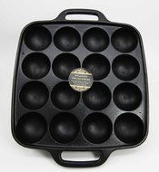 Personal Size Traditional Cast Iron Japanese Takoyaki And Dessert Cake Cooking Plate Pan N5