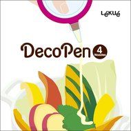 Lekue Deco Pen with Nozzles, Brown, Set of 4 N6