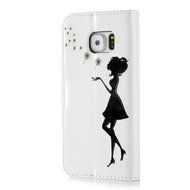 S6 Edge Case,Samsung Galaxy S6 Edge Case - Wallet Folio Flip Premuim PU Leather Case Colorful Print Design with... N21