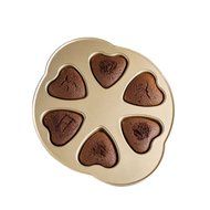 Forvel 6-Cup Non-Stick Metallic Sweet Heart Muffin Pan Mold Butter Cake Cookies Baking Tin N3