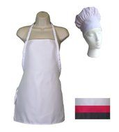Kids Chef Hat and Kids Apron Set. Adjustable Hat. Fits Childs Size Medium 6-12. - Chefocity Kids N4