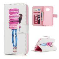 S6 Edge Case,Samsung Galaxy S6 Edge Case - Wallet Folio Flip Premuim PU Leather Case Colorful Print Design with... N30