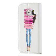 S6 Edge Case,Samsung Galaxy S6 Edge Case - Wallet Folio Flip Premuim PU Leather Case Colorful Print Design with... N31