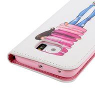 S6 Edge Case,Samsung Galaxy S6 Edge Case - Wallet Folio Flip Premuim PU Leather Case Colorful Print Design with... N32