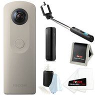 Ricoh Theta SC 360 video and still camera Beige with Focus accessory bundle N3
