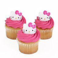 Hello Kitty Officially Licensed 24 Cupcake Topper Rings N2