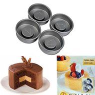 4pcs Non-stick Layer Cake Pans Molds Pudding Sandwich Pan Mold N2