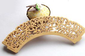 Kuke 24 pcs Mysterious Ancient China Ghost Laser Cut Cupcake Wrappers Cupcake Liners Muffin Container for Baby... N3