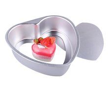 Sealike Heart Shaped Cake Pan with Removable Bottom 6 Inch with Stylus
