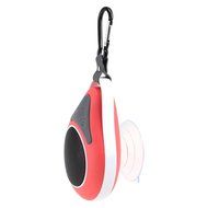 AGPtek&reg; Waterproof Mini Wireless Shower Mic Speaker with Built-in Suction Cup &amp; snap hook, 6hrs of Playtime (Red) N7