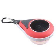 AGPtek&reg; Waterproof Mini Wireless Shower Mic Speaker with Built-in Suction Cup &amp; snap hook, 6hrs of Playtime (Red) N8