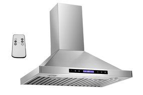Golden Vantage 36" Wall Mount Stainless Steel Range Hood With Remote GV-B02-90 N3