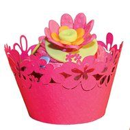 Filigree Regular Cupcake Wrapper, White, 12 pack N7