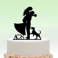 ivisi Personalized Wedding Cake Topper Custom Initial Name Decoration Anniversary Gift (Design 10) N8