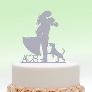 ivisi Personalized Wedding Cake Topper Custom Initial Name Decoration Anniversary Gift (Design 10) N9