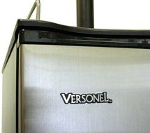 Versonel VSL155TDSS Freestanding Full Keg Kegerator Beer Fridge Dispenser LCD Temp, Black/Stainless Steel N3