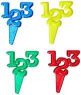 Oasis Supply ABC Plastic Cupcake Decorating Picks, Set of 12
