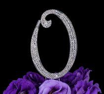 LOVENJOY with Gift Box Number 1 Crystal Rhinestone Baby Shower Wedding Birthday Anniversary Engagement Metal Cake... N37