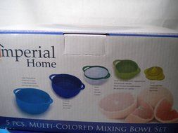 Imperial House Multi Colored Mixing Bowl Set N2