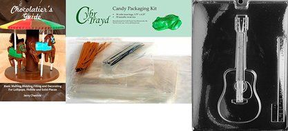 Cybrtrayd J030 Guitar Chocolate Candy Mold with Exclusive Cybrtrayd Copyrighted Chocolate Molding Instructions N2