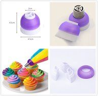 2 Pack Swirl 3 Color Coupler Decorating Tool Cake Tools Cupcake Fondant Cookie Cutters Icing Piping Cream Pastry... N4