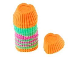 20pcs Heart Shaped Silicone Cake Mould N8