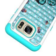 Galaxy S7 Edge Case, HLCT Rugged Shock Proof Dual-Layer Case for Samsung Galaxy S7 Edge (2016) (Green White A) N32