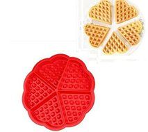 Drhob 1pcs Safety 5-Cavity Waffles Cake Chocolate Pan Silicone Mold N5