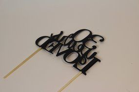 All About Details Black 30-Years-Loved Cake Topper