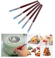 Lesirit 5 pcs Rubber Shaping Modeling Paint Brushes for Sculpture Pottery (Red) N5