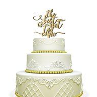 The Best is Yet to Come Wedding Cake Topper Mirrored Silver N5